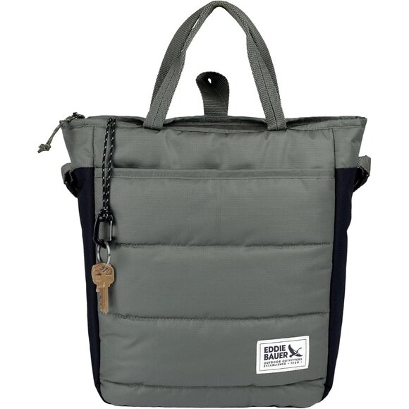 Ripstop Nylon Puffer Day Tote Bag Unisex Sprig DWR Water-Resistant Travel - Picture 3 of 6